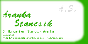 aranka stancsik business card